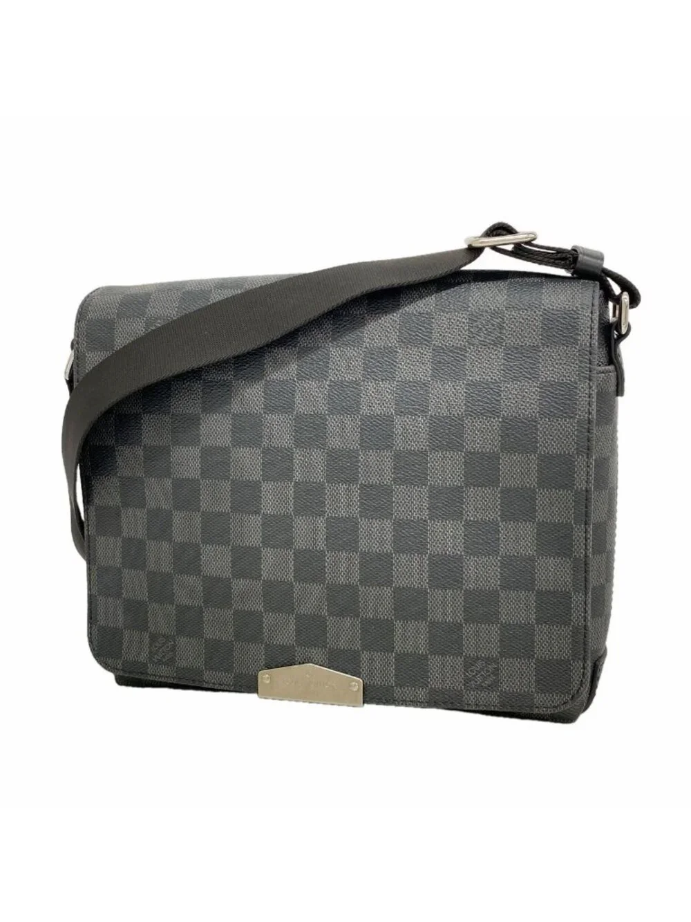 Louis Vuitton Shoulder Bag Damier Graphite District PM Black Gray